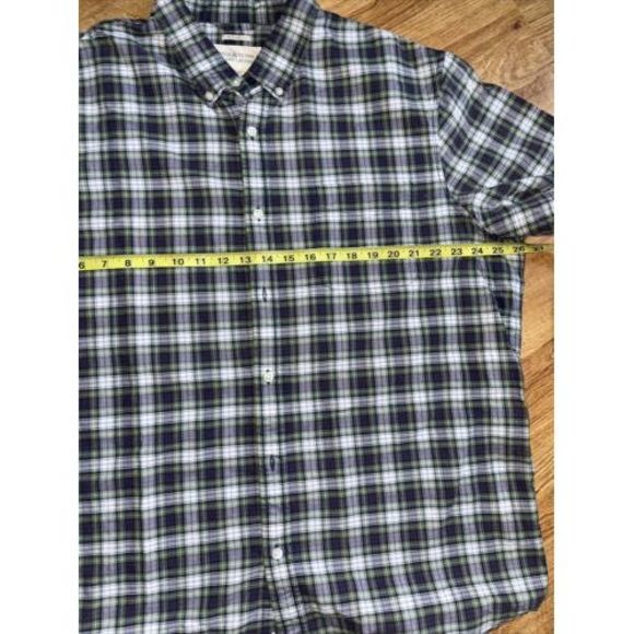 Ralph Lauren Denim Supply Shirt Mens 2XL Button Blue and Green XXL Short Sleeve - Picture 4 of 5